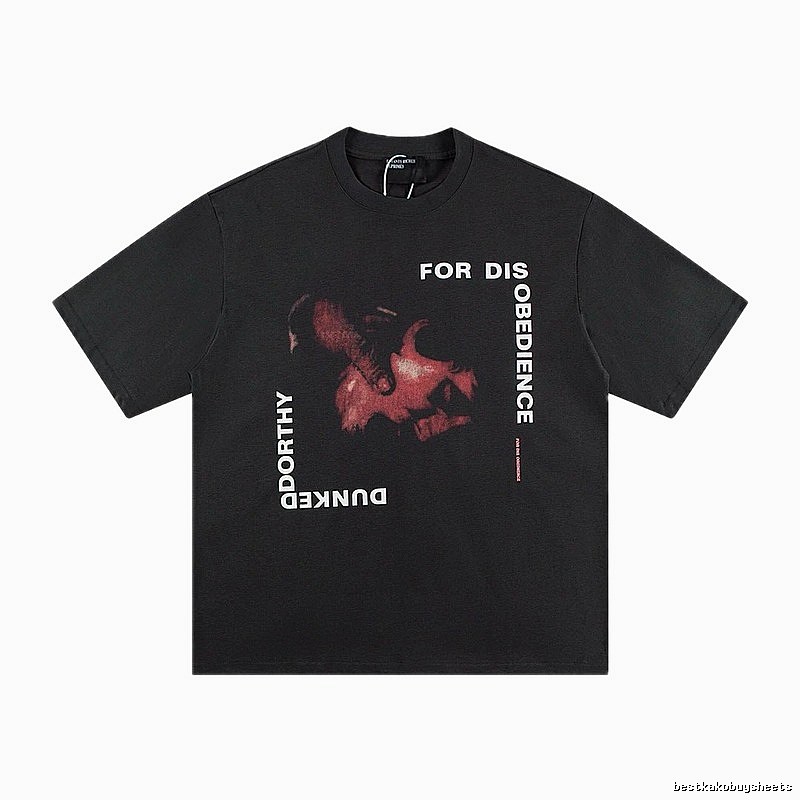 ERD GRJKD Dark Print Black Short Sleeve T-Shirt