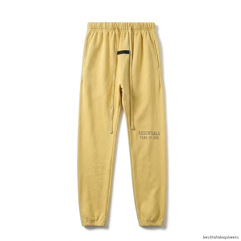 ESSENTIALS casual style light yellow sweatpants