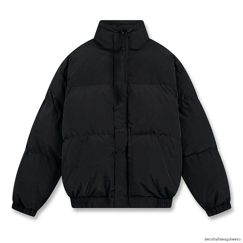ESSENTIALS minimalist style black cotton-padded jacket