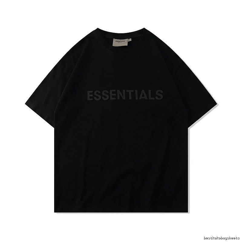ESSENTIALS minimalist style black short-sleeve