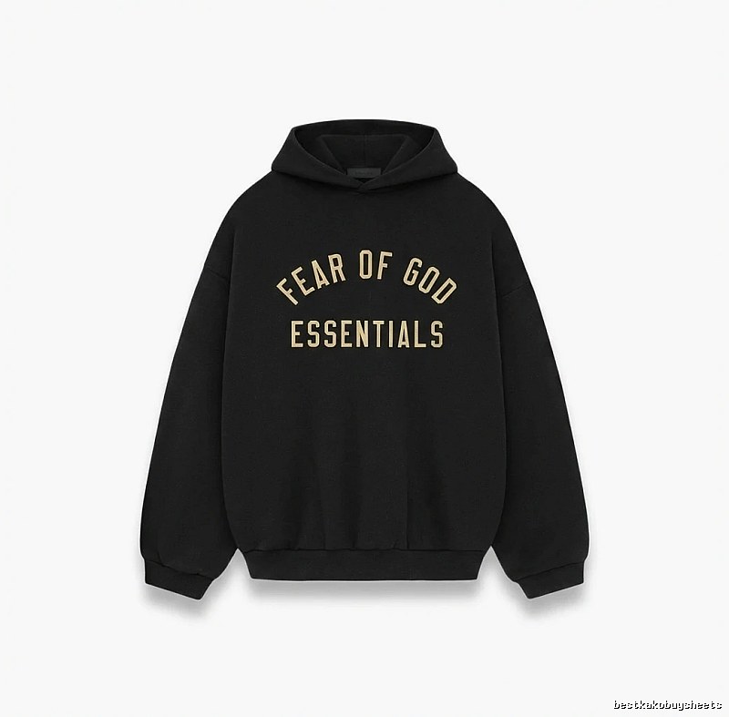 ESSENTIALS minimalist style black sweatshirt