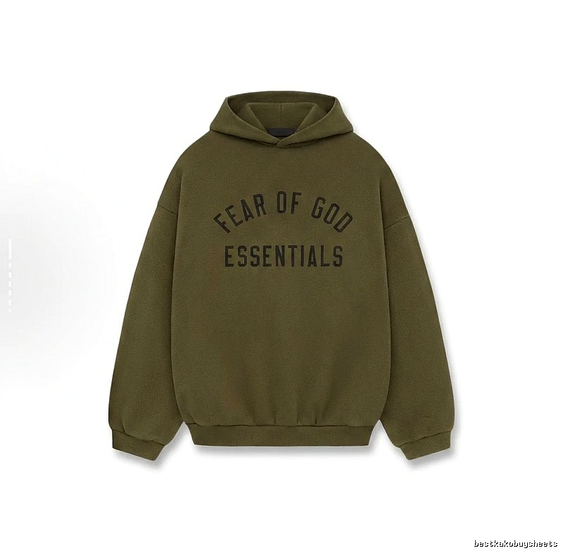 ESSENTIALS minimalist style olive green sweatshirt