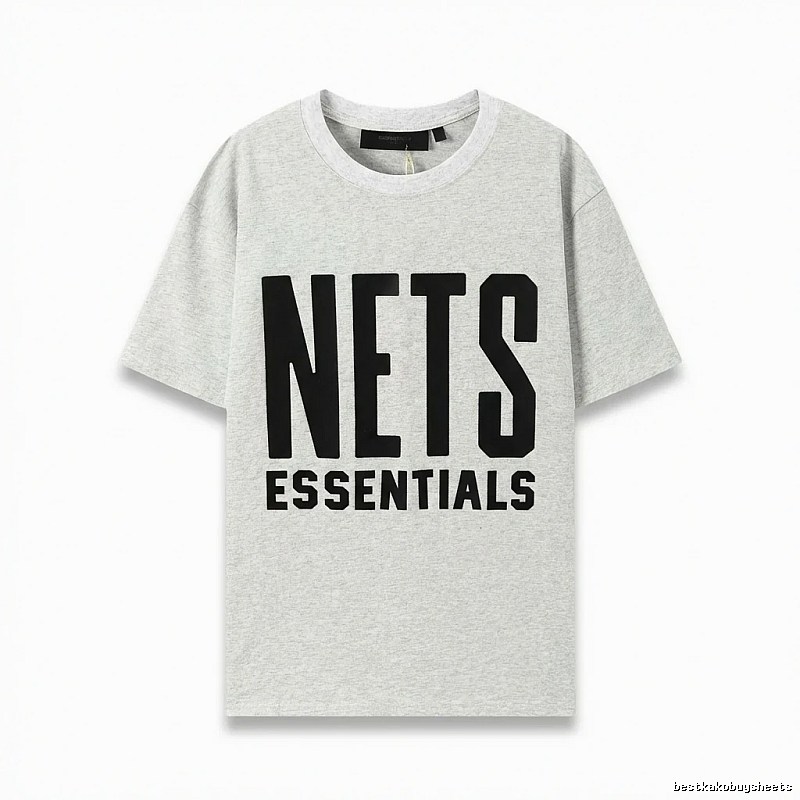 ESSENTIALS Trendy Brand Simple Style Grey T-shirt