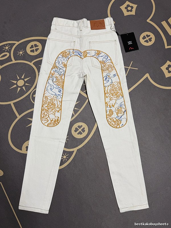 Evisu Ornate Graphic Jeans Style Edit in White