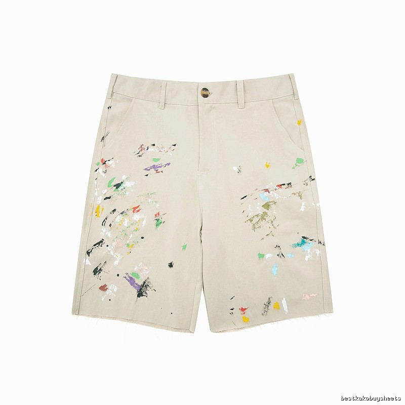 Gallery Dept Graffiti Style Beige Shorts
