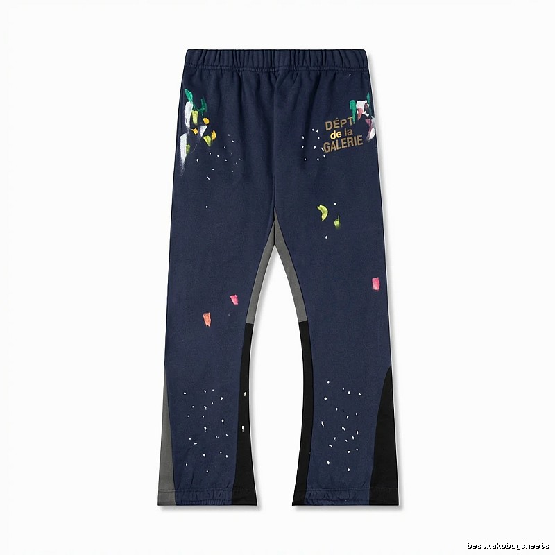Gallery Dept graffiti-style dark blue sweatpants