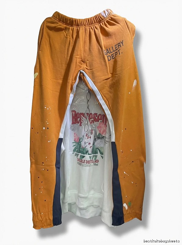 Gallery Dept. Splatter Paint Style Orange Pants