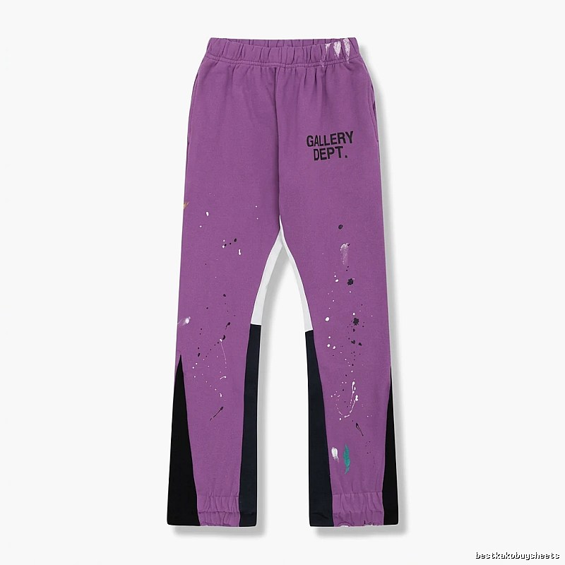 Gallery Dept. Trendy Splashed Ink Purple Sweatpants