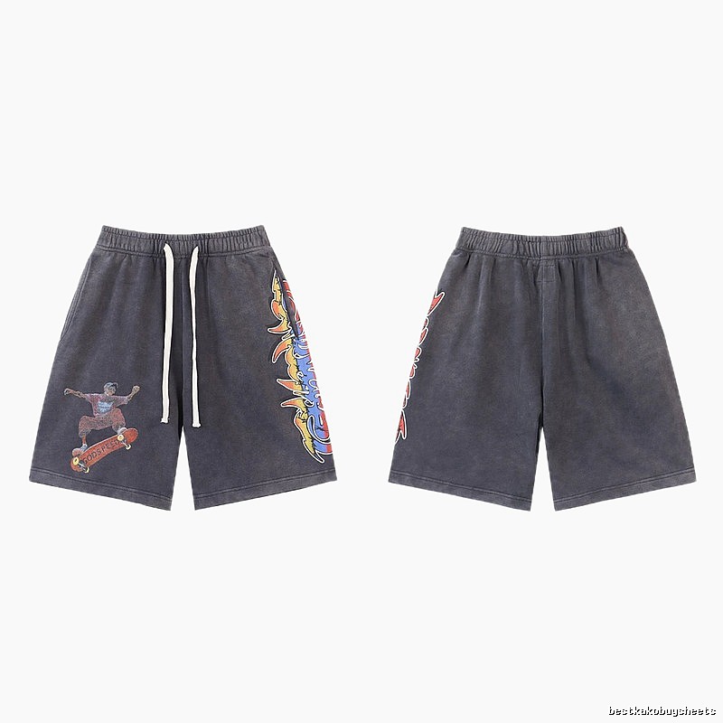 Godspeed Skate Series Street Style Distressed Grey Shorts