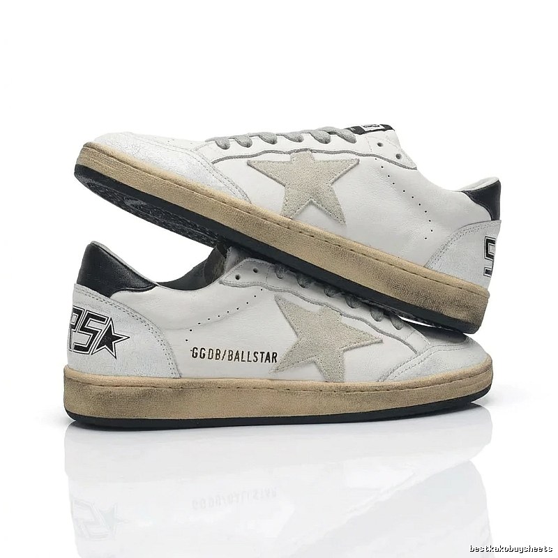 Golden Goose Ballstar retro-style white shoes