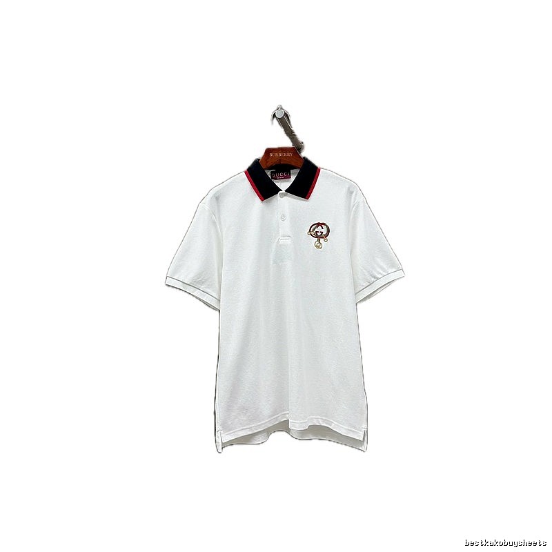 Gucci classic fashion white polo shirt