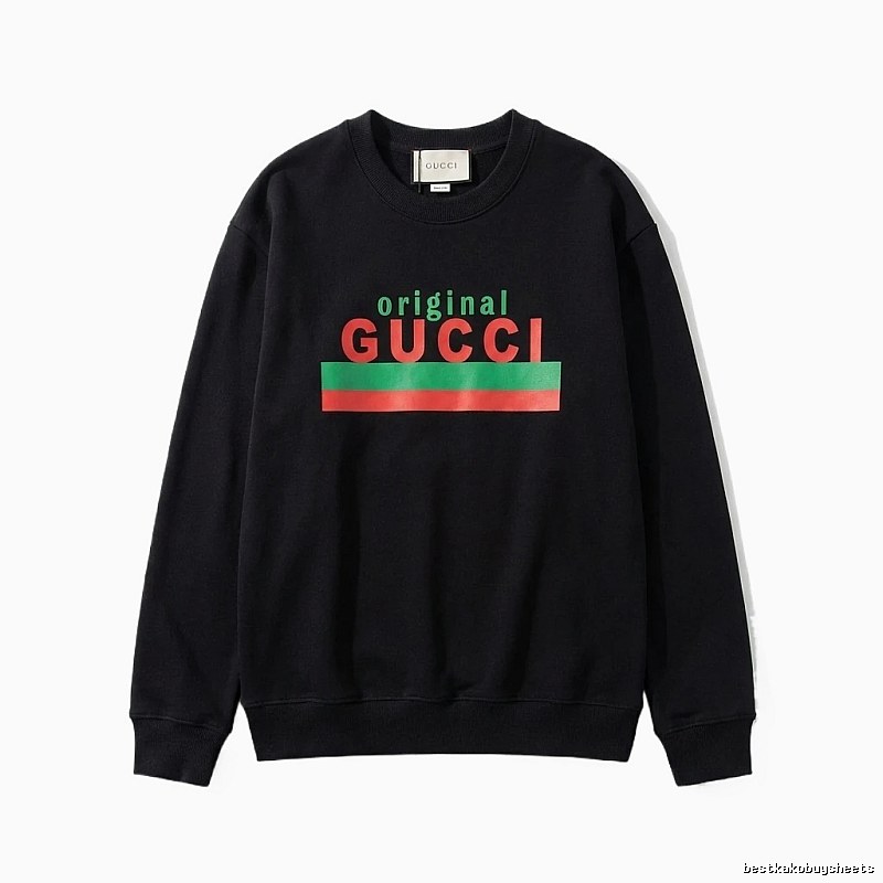 Gucci letter - printed black sweatshirt