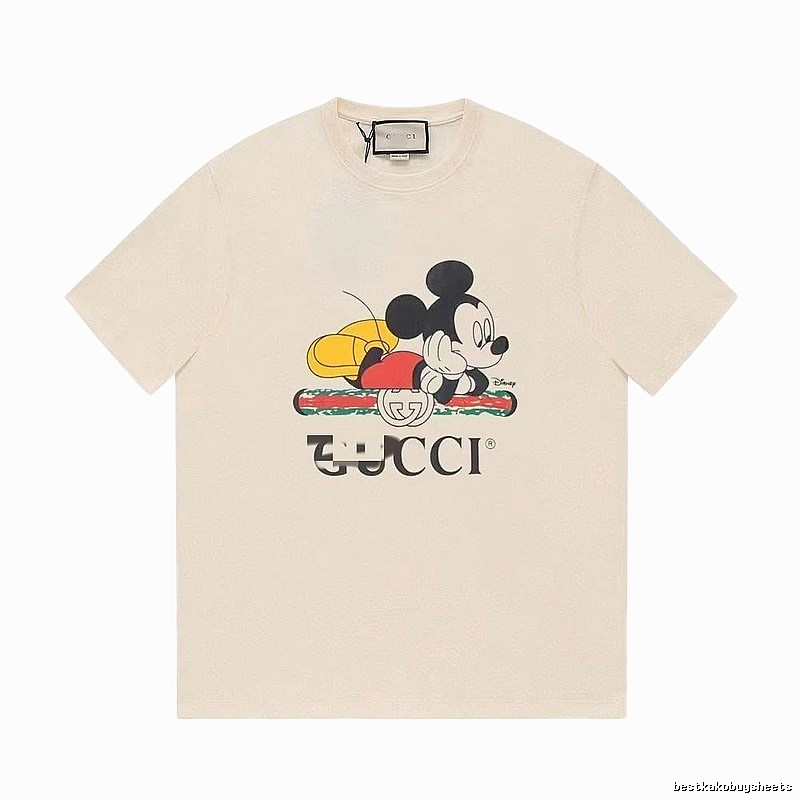Gucci x Disney Mickey Mouse Co-branded Casual Off-white T-shirt