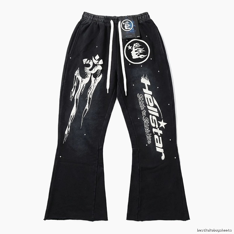 Hellstar dark style black long trousers