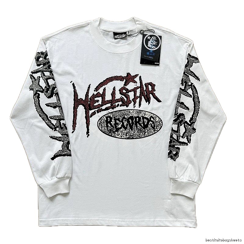 Hellstar dark style white long-sleeved shirt