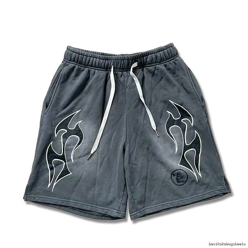 Hellstar Flame Wind Grey Shorts
