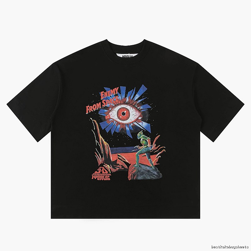 "House of Errors Alien Eye Trendy Cool Black T-shirt"