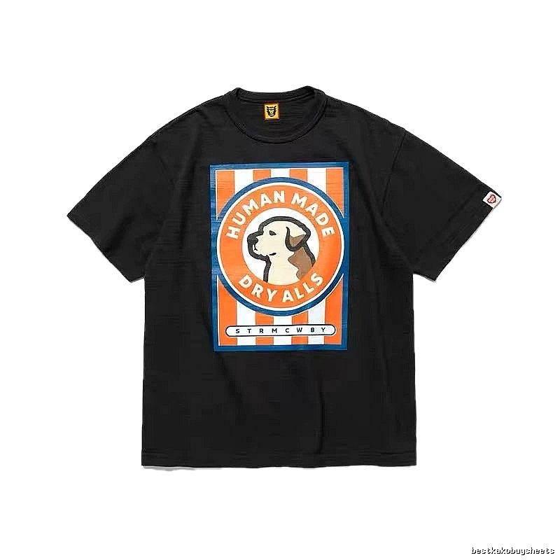 HUMAN MADE DRYALLS Vintage Style Black T-shirt