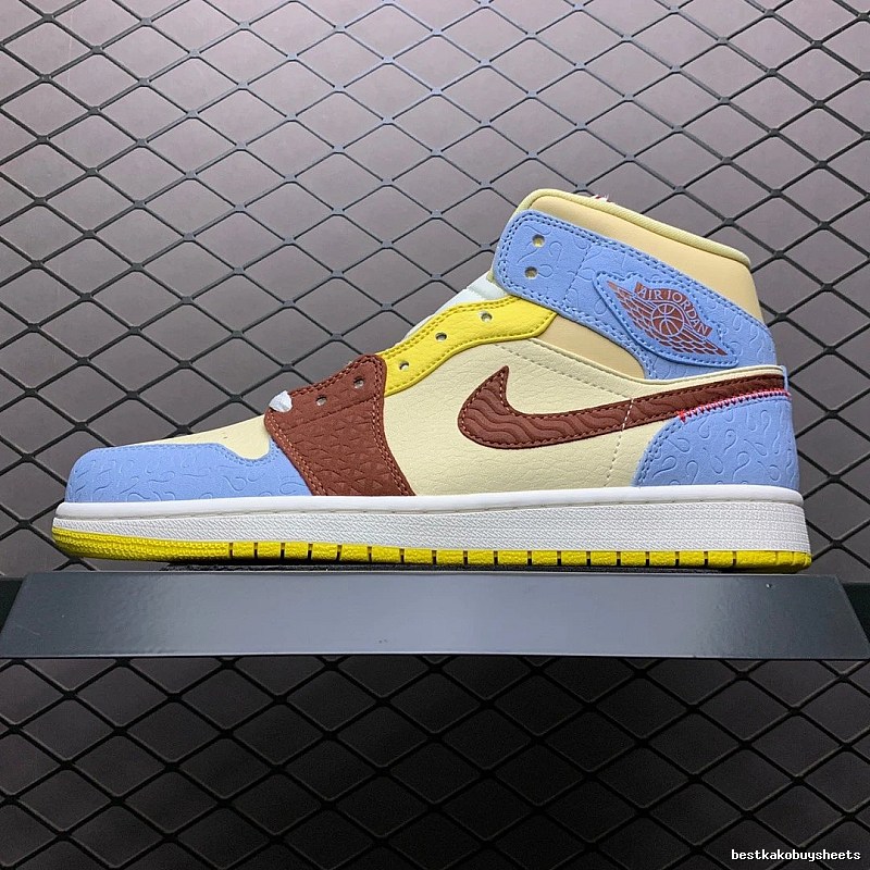 Jordan Basketball High-Tops in Pastel Multicolor with Molded Eyelet Wings