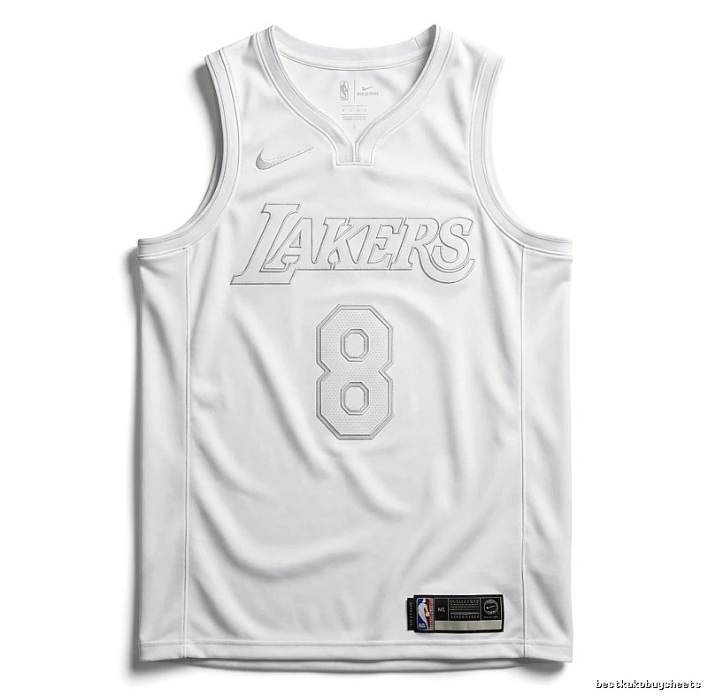 Kobe Lakers retro-style white tank top