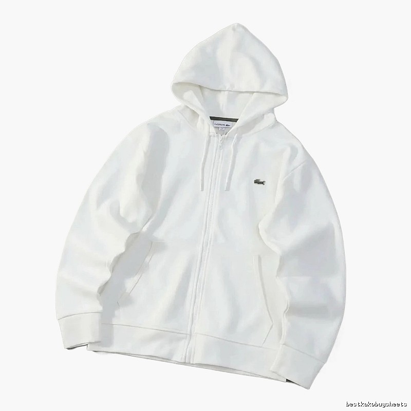 Lacoste simple-style white hoodie