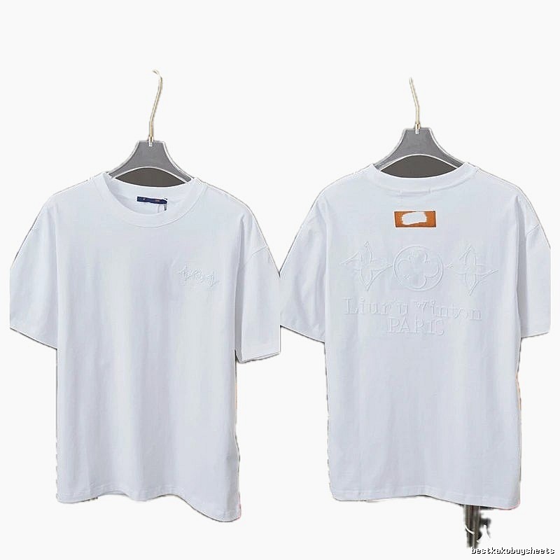 Louis Vuitton Embossed Trendy Style White T-Shirt