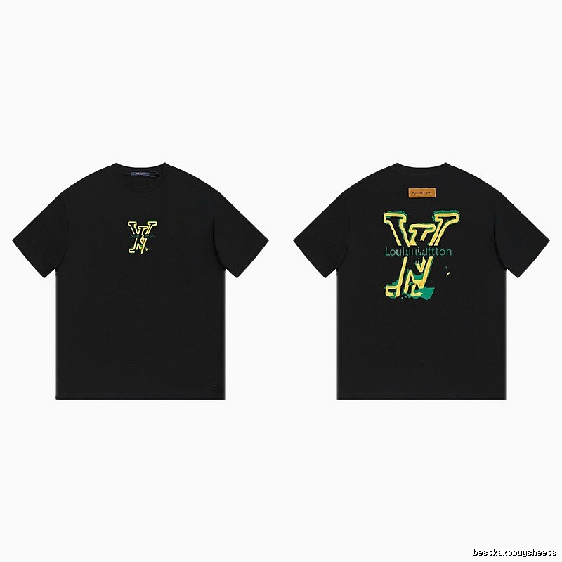 Louis Vuitton Graffiti Street Style Black Short Sleeve T-Shirt