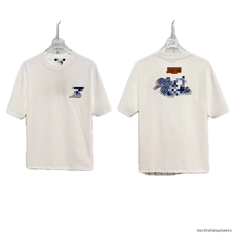 Louis Vuitton Letter Print Trendy Style White T-Shirt