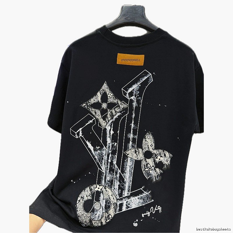 Louis Vuitton Monogram Collection Trendy Cool Black T-Shirt