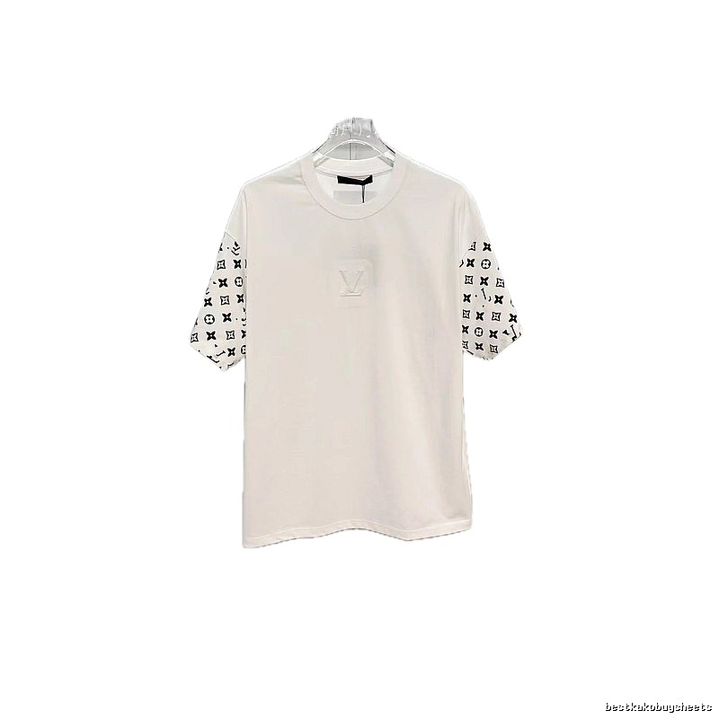 Louis Vuitton Monogram Patchwork Street-Luxury Style White T-Shirt