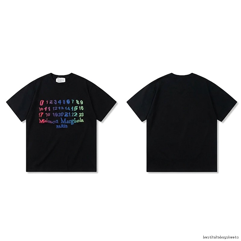 Maison Margiela black T-shirt with digital printing style