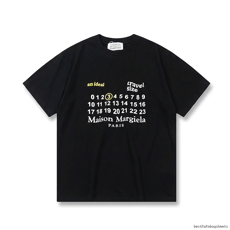 Maison Margiela digital print style black T-shirt