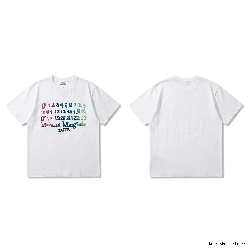 Maison Margiela digital-style white T-shirt