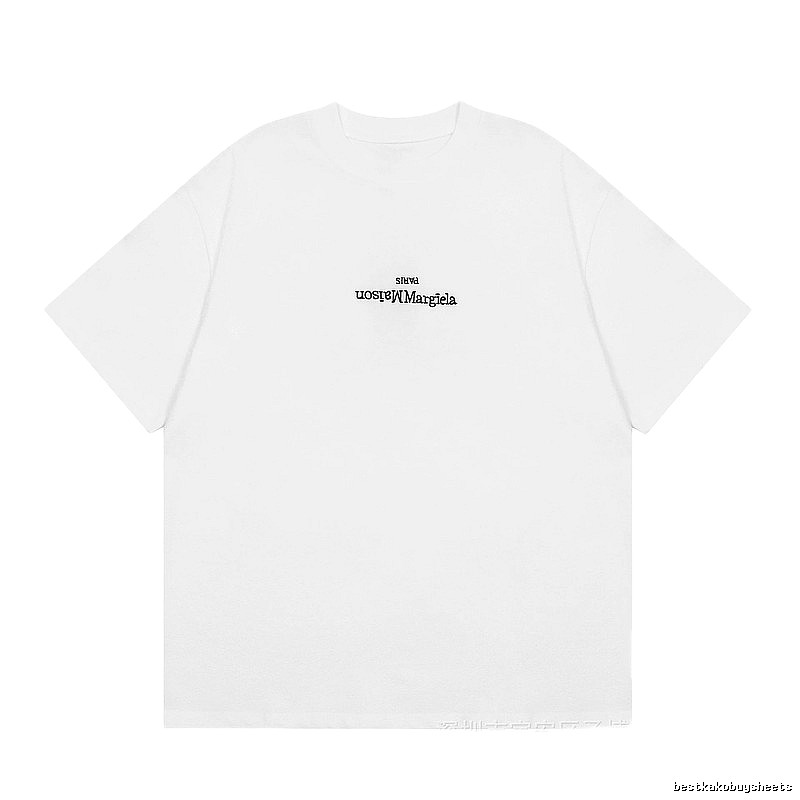 Maison Margiela Embroidered Minimalist Style White T-Shirt