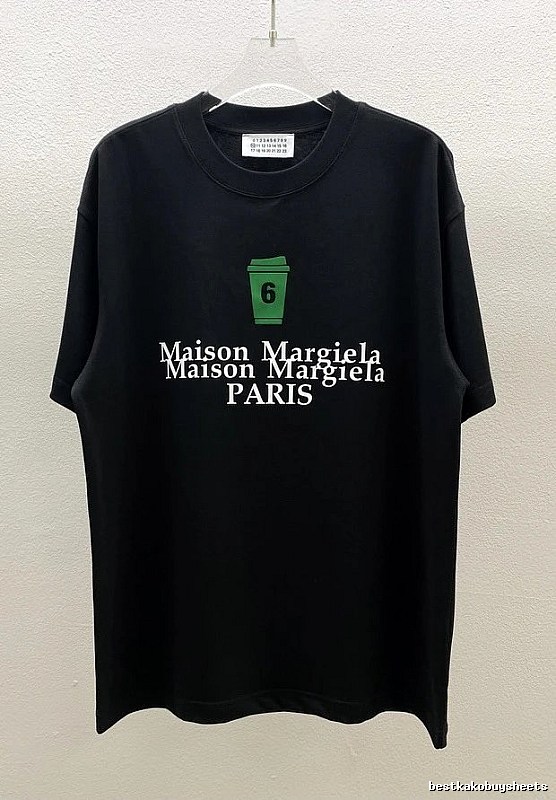 Maison Margiela No.6 Printed Street Style Black T-Shirt