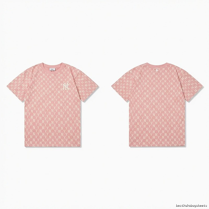 MLB full - print style pink T - shirt