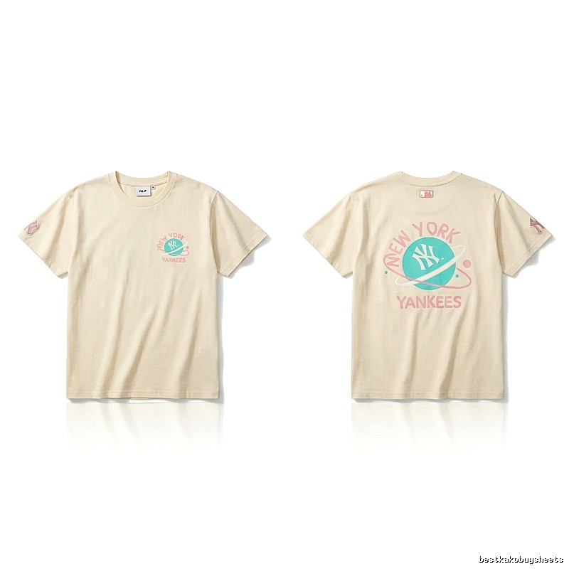 MLB New York Yankees trendy brand beige T-shirt