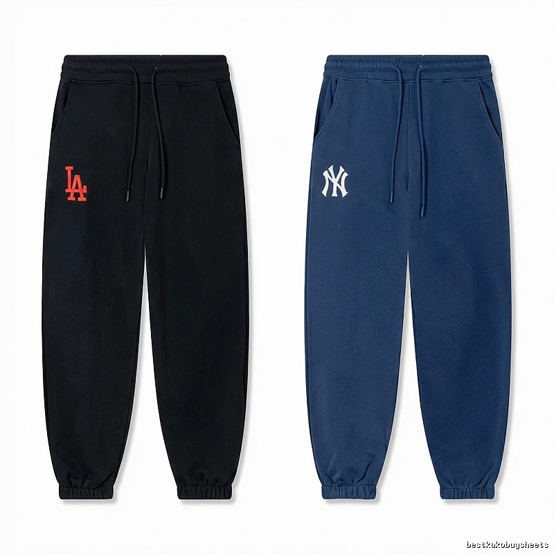 MLB sporty black and blue sweatpants