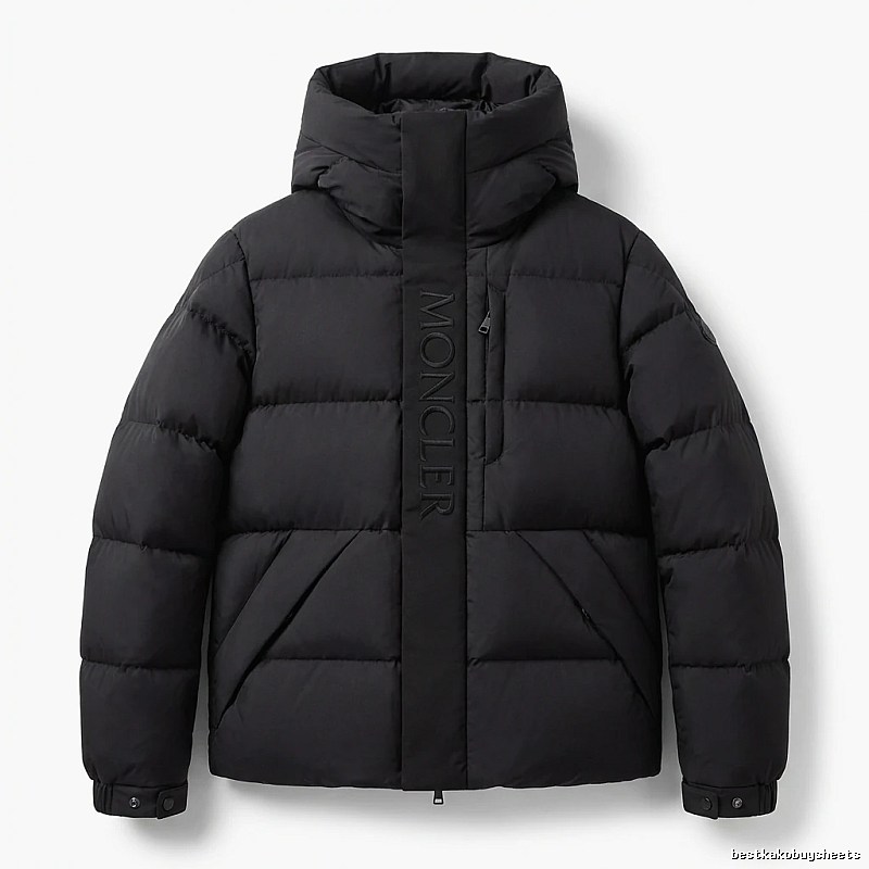 Moncler black minimalist style down jacket