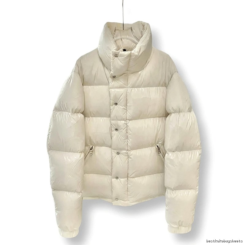 Moncler minimalist style off-white down jacket