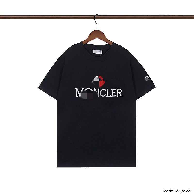 Moncler Printed Casual Black Short-sleeve T-shirt