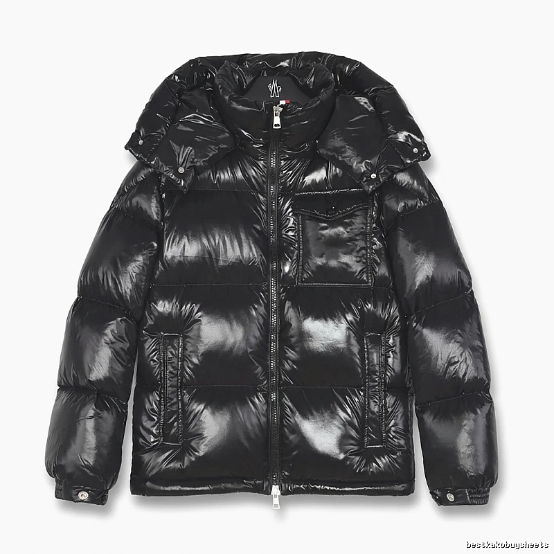 Moncler shiny black down jacket