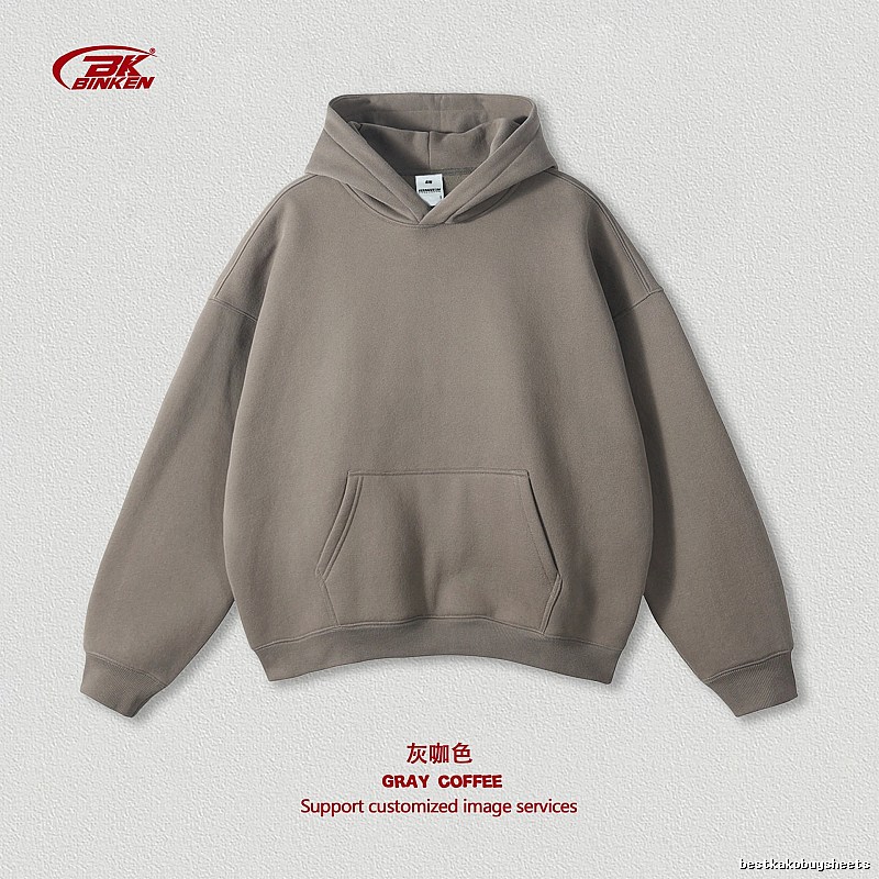 Monogram Pullover hoodie Navy Blank Kangaroo for Layered Styling