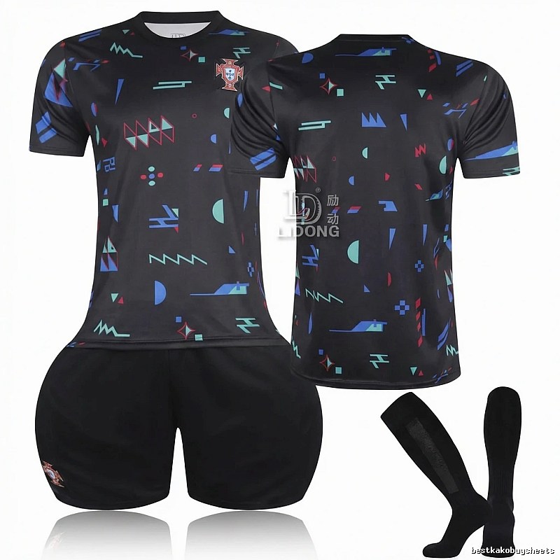 Motivate Portugal Series Trendy Black Short-Sleeve
