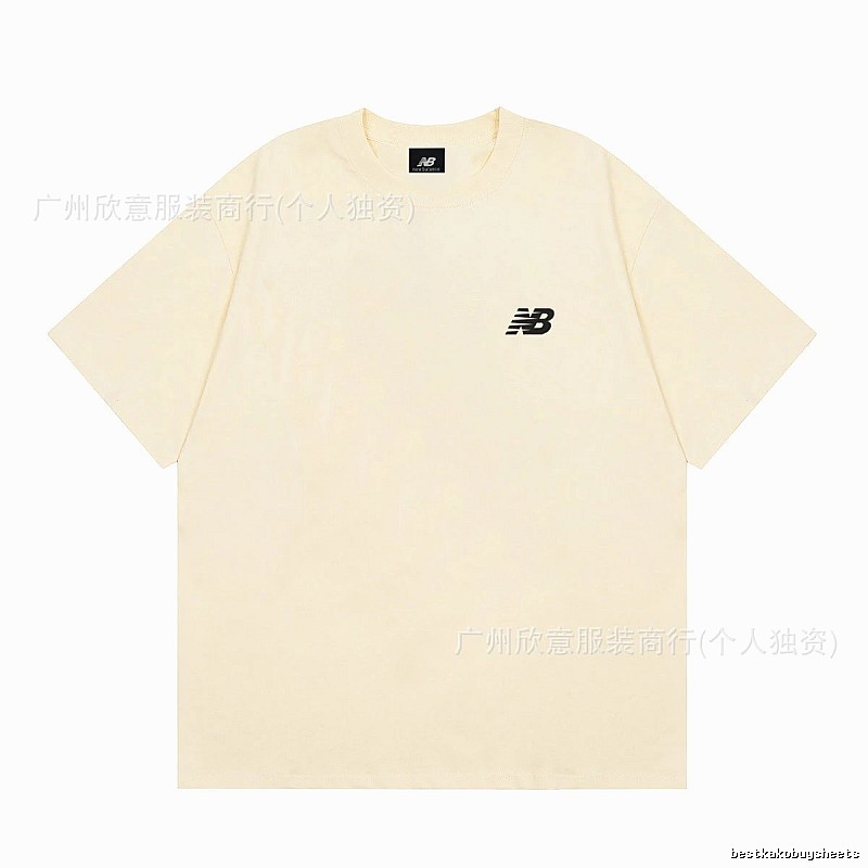 New Balance Casual Minimalist Beige Short-sleeve T-shirt