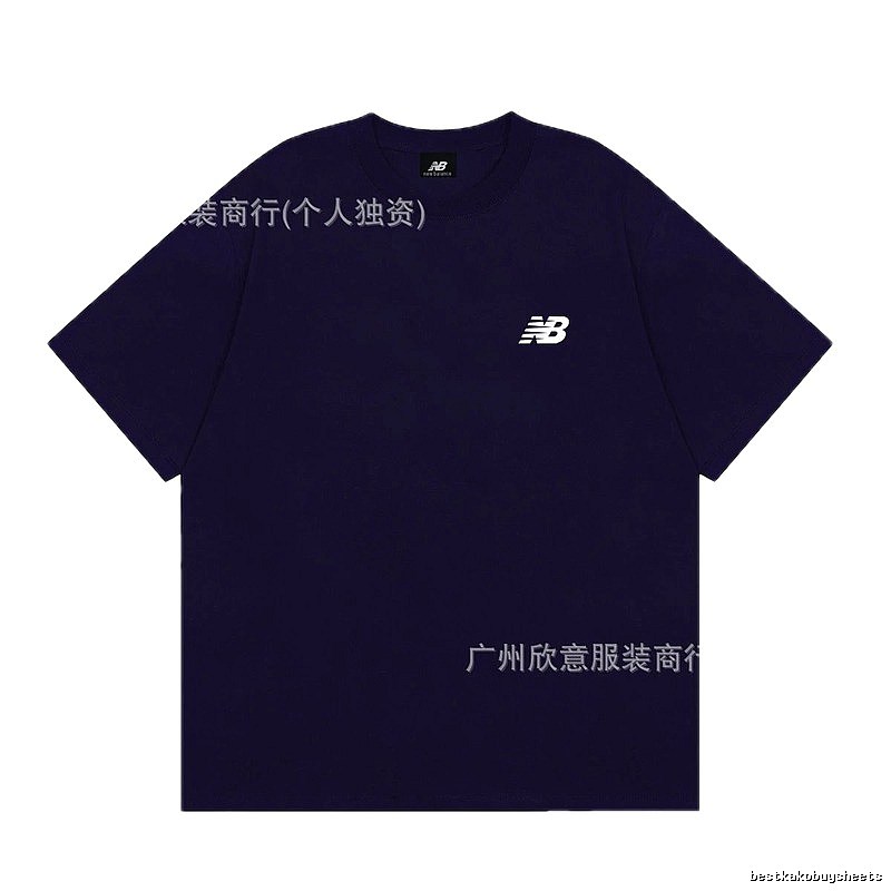 New Balance Casual Series Minimalist Style Navy Blue Short-sleeve T-shirt