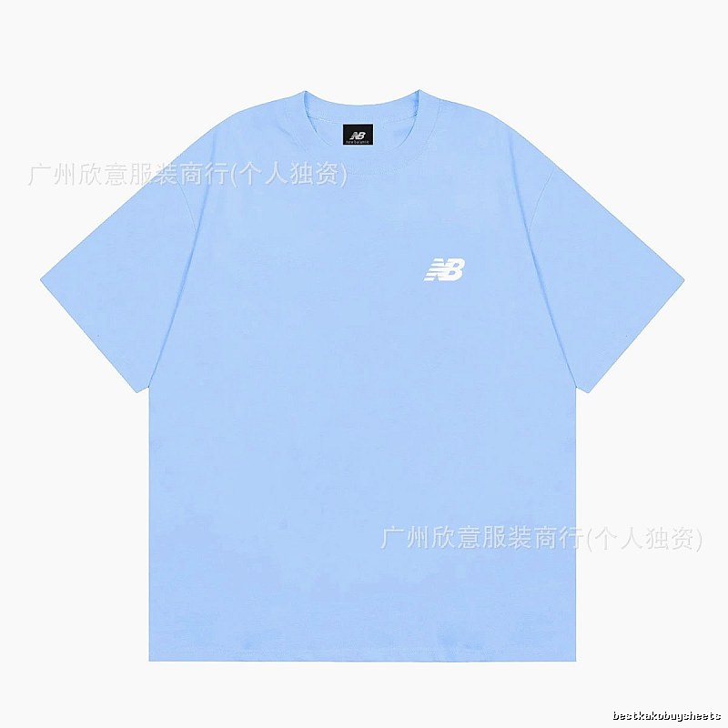 New Balance Classic Minimalist Style Light Blue Short-sleeve T-shirt