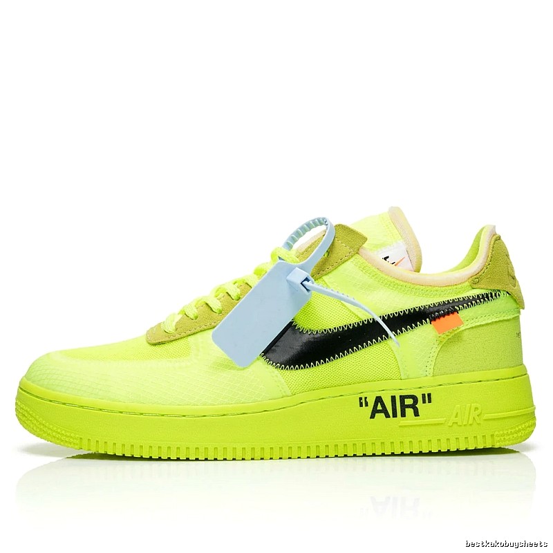 Nike Air Force 1 fluorescent green sneakers