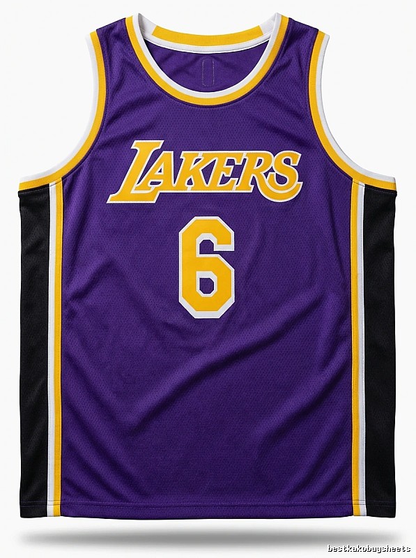 Nike LeBron James purple and gold Lakers jersey