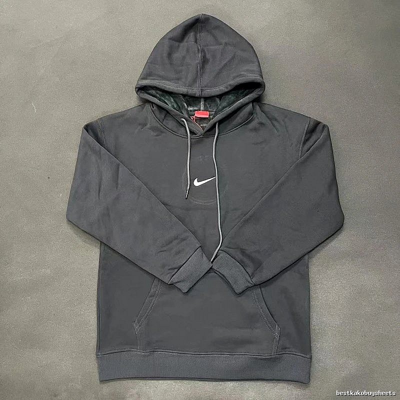 Nike Small-Logo Detail Gray Zip Hoodie Downtown Style Swoosh